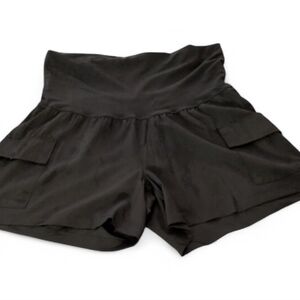 💲⬇️Dark Army Green Sport Cargo Shorts With Snap Close Pockets NWOT